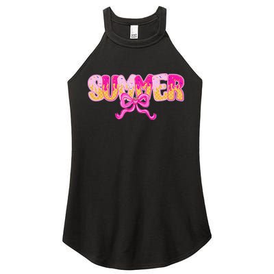 Summer Coquette Bow Ice Cream Summer Vacation Hawaii Beach Women's Perfect Tri Rocker Tank