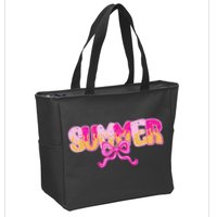 Summer Coquette Bow Ice Cream Summer Vacation Hawaii Beach Zip Tote Bag