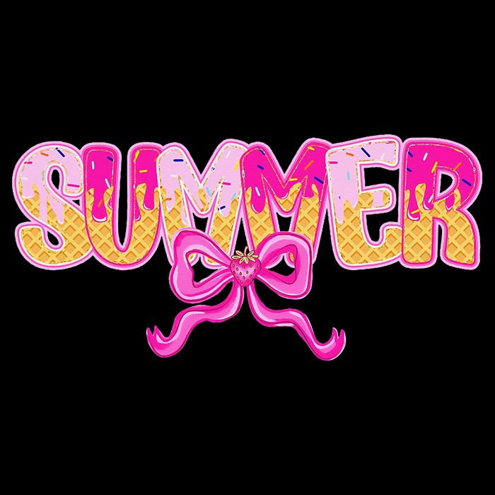 Summer Coquette Bow Ice Cream Summer Vacation Hawaii Beach Zip Tote Bag