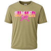 Summer Coquette Bow Ice Cream Summer Vacation Hawaii Beach Cooling Performance Crew T-Shirt