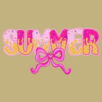 Summer Coquette Bow Ice Cream Summer Vacation Hawaii Beach Cooling Performance Crew T-Shirt