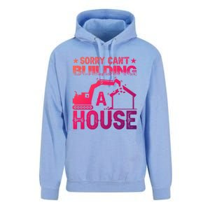 Sorry Cant Building A House Construction Worker Funny Gift Unisex Surf Hoodie