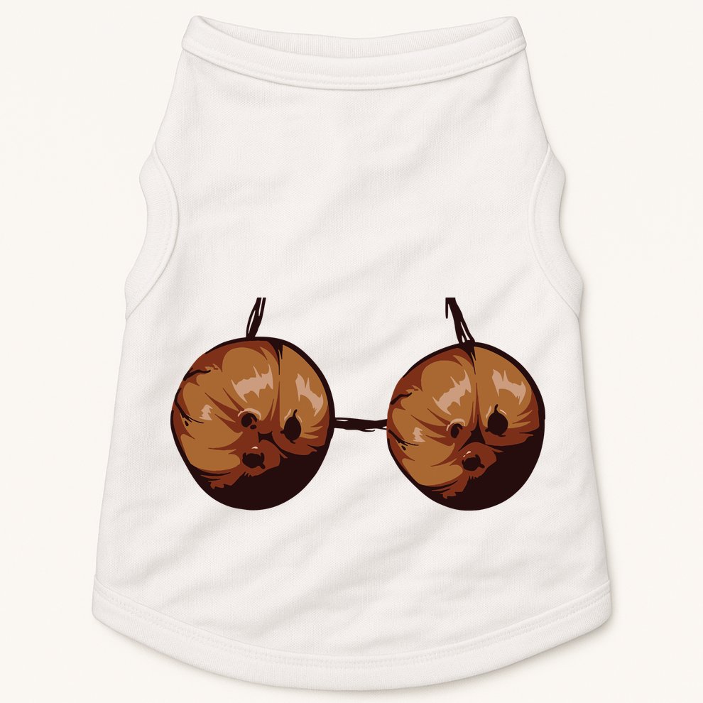Summer Coconut Bra Halloween Costume Shirt Funny Outfit Gift Doggie Tank