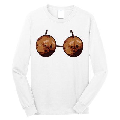 Summer Coconut Bra Halloween Costume Shirt Funny Outfit Gift Long Sleeve Shirt