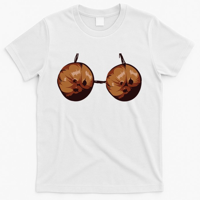 Summer Coconut Bra Halloween Costume Shirt Funny Outfit Gift T-Shirt
