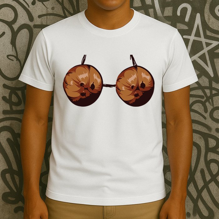 Summer Coconut Bra Halloween Costume Shirt Funny Outfit Gift T-Shirt
