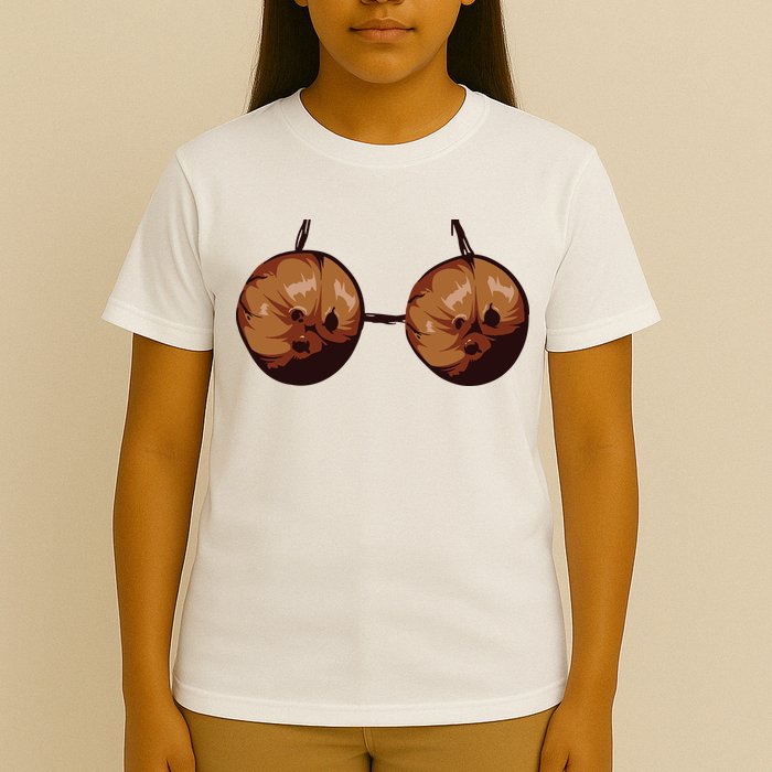 Summer Coconut Bra Halloween Costume Shirt Funny Outfit Gift T-Shirt