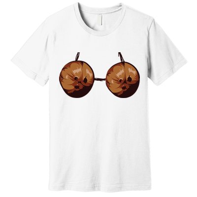 Summer Coconut Bra Halloween Costume Shirt Funny Outfit Gift Premium T-Shirt