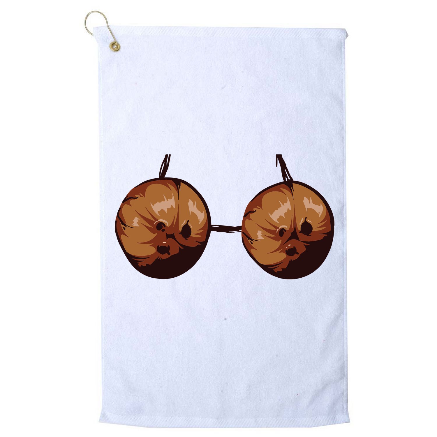 Summer Coconut Bra Halloween Costume Shirt Funny Outfit Gift Golf Towel