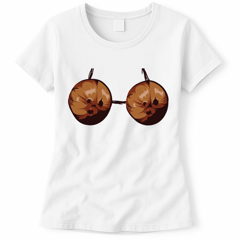 Summer Coconut Bra Halloween Costume Shirt Funny Outfit Gift Womens T-Shirt