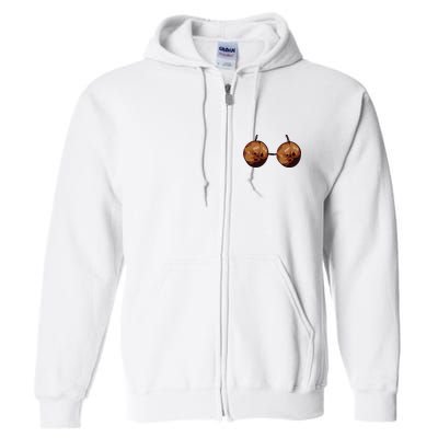 Summer Coconut Bra Halloween Costume Shirt Funny Outfit Gift Full Zip Hoodie