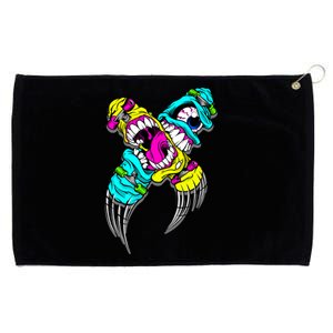 Skateboarding Comic Book Cartoon Skateboard Gift Grommeted Golf Towel