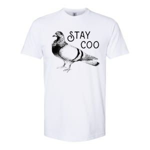 Stay Coo Bird Birding Funny Cool Pigeons Softstyle CVC T-Shirt