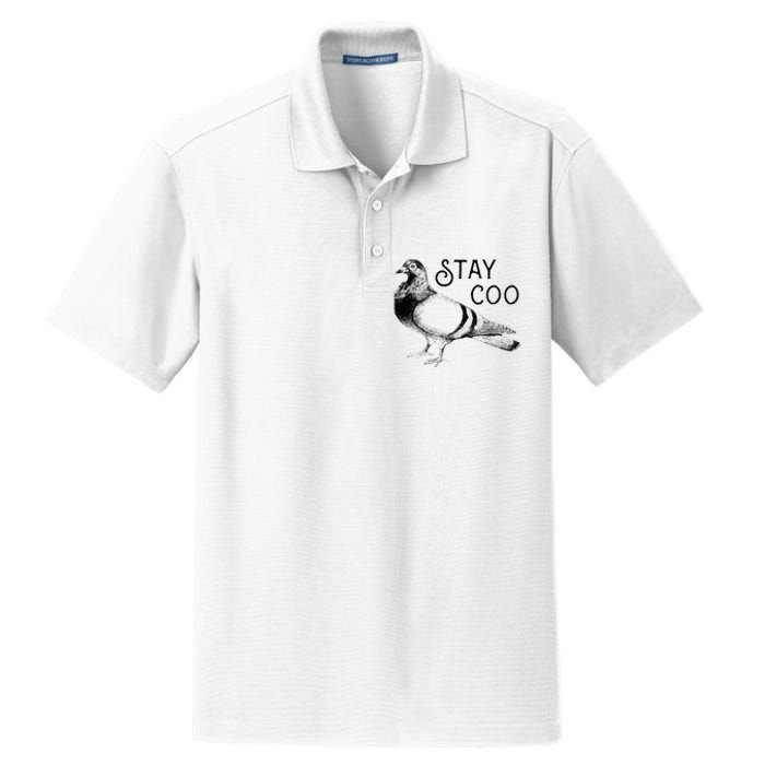 Stay Coo Bird Birding Funny Cool Pigeons Dry Zone Grid Polo