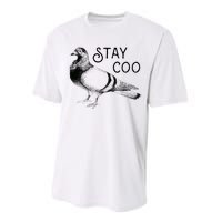 Stay Coo Bird Birding Funny Cool Pigeons Performance Sprint T-Shirt