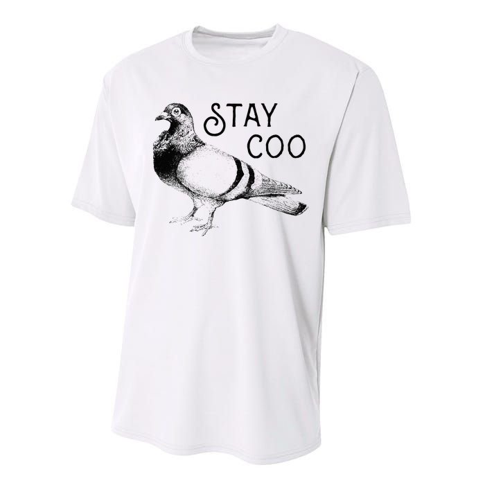 Stay Coo Bird Birding Funny Cool Pigeons Performance Sprint T-Shirt