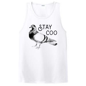 Stay Coo Bird Birding Funny Cool Pigeons PosiCharge Competitor Tank