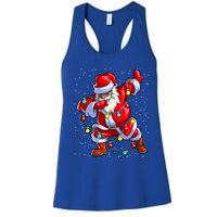 Santa Claus Black Christmas Afro African American Xmas Cool Gift Women's Racerback Tank