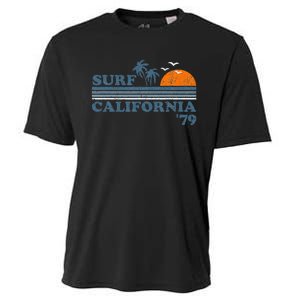 Surf California Beach Retro Sunset Surf 70s Cooling Performance Crew T-Shirt