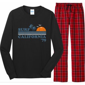 Surf California Beach Retro Sunset Surf 70s Long Sleeve Pajama Set