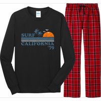 Surf California Beach Retro Sunset Surf 70s Long Sleeve Pajama Set