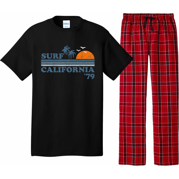 Surf California Beach Retro Sunset Surf 70s Pajama Set