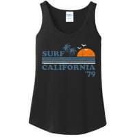 Surf California Beach Retro Sunset Surf 70s Ladies Essential Tank