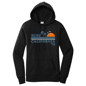 Surf California Beach Retro Sunset Surf 70s Women's Pullover Hoodie