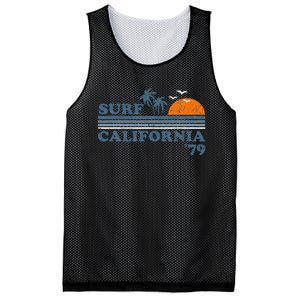 Surf California Beach Retro Sunset Surf 70s Mesh Reversible Basketball Jersey Tank