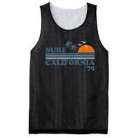 Surf California Beach Retro Sunset Surf 70s Mesh Reversible Basketball Jersey Tank