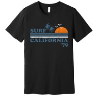 Surf California Beach Retro Sunset Surf 70s Premium T-Shirt