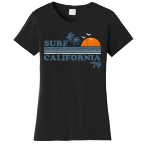 Surf California Beach Retro Sunset Surf 70s Women's T-Shirt