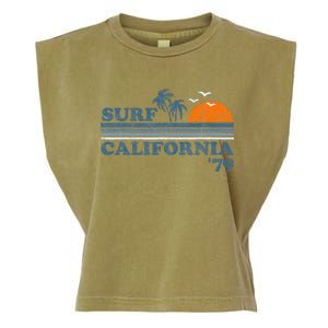 Surf California Beach Retro Sunset Surf 70s Garment-Dyed Women's Muscle Tee