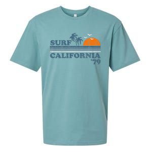 Surf California Beach Retro Sunset Surf 70s Sueded Cloud Jersey T-Shirt