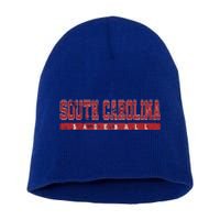 South Carolina Baseball Red Vintage Short Acrylic Beanie