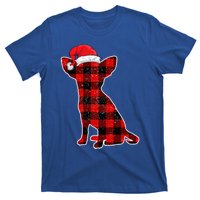 Santa Chihuahua Buffalo Plaid Gift Merry Christmas Dog Gift T-Shirt