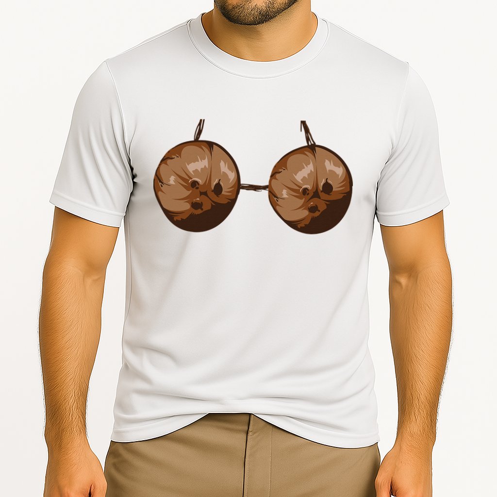 Summer Coconut Bra Halloween Costume Funny Outfit Gift Cooling Performance Crew T-Shirt