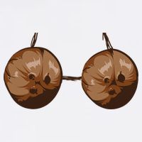 Summer Coconut Bra Halloween Costume Funny Outfit Gift Cooling Performance Crew T-Shirt