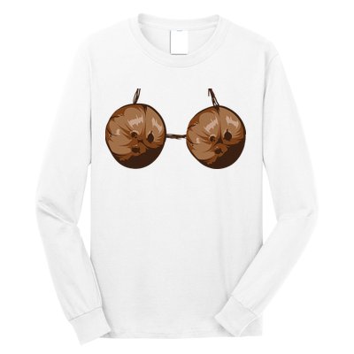 Summer Coconut Bra Halloween Costume Funny Outfit Gift Long Sleeve Shirt