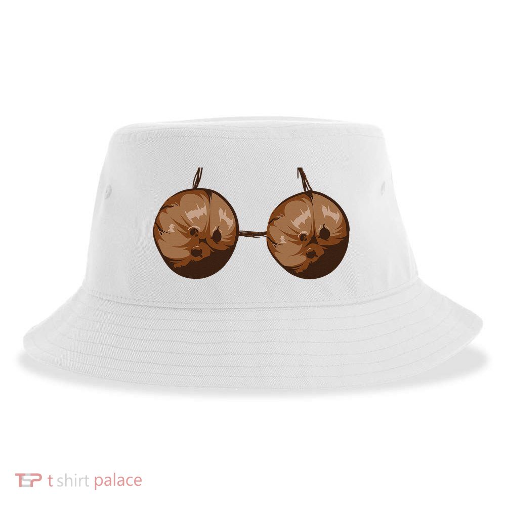 Summer Coconut Bra Halloween Costume Funny Outfit Gift Sustainable Bucket Hat