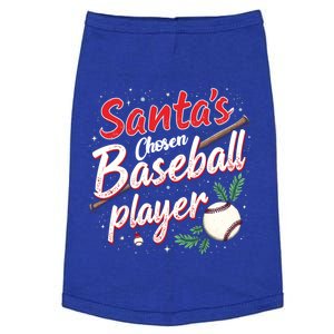 SantaS Chosen Baseball Player Funny Christmas Baseball Xmas Great Gift Doggie Tank