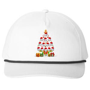 Santa Claus Baseball Ball Xmas Tree Lights Merry Christmas Gift Snapback Five-Panel Rope Hat