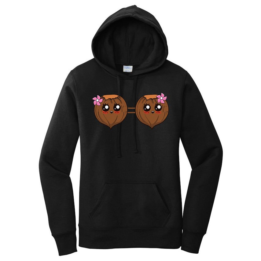 Summer Coconut Bra Halloween Costume Hawaii Aloha Beach Women's Pullover Hoodie