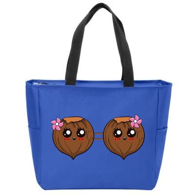 Summer Coconut Bra Halloween Costume Hawaii Aloha Beach Zip Tote Bag