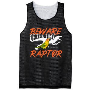 Sun Conure Beware Of The Tiny Raptor Parrot Bird Conure Mesh Reversible Basketball Jersey Tank