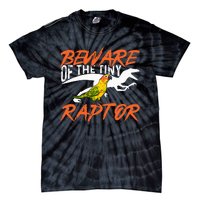 Sun Conure Beware Of The Tiny Raptor Parrot Bird Conure Tie-Dye T-Shirt