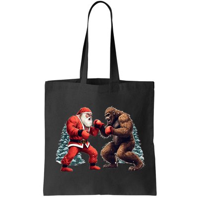Santa Claus Boxing Bigfoot Sasquatch Christmas Bag