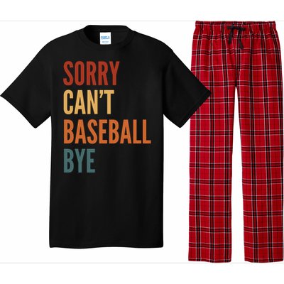 Sorry CanT Baseball Bye Pajama Set