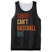 Sorry CanT Baseball Bye Mesh Reversible Basketball Jersey Tank