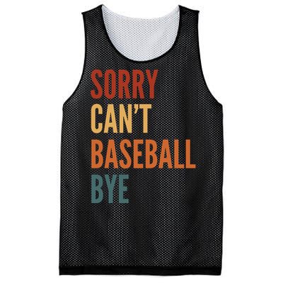 Sorry CanT Baseball Bye Mesh Reversible Basketball Jersey Tank